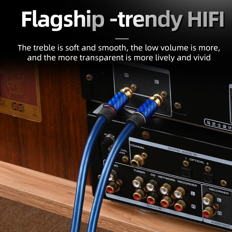 1m HIFI OCC Silver-Plated RCA Audio Cable