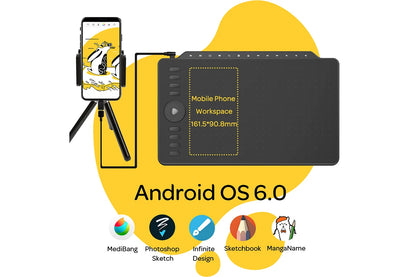 12 Inch Drawing Tablet with Battery-Free Pen & 8 Keys