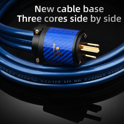 2m Silver-Plated HIFI Power Cable for Audio