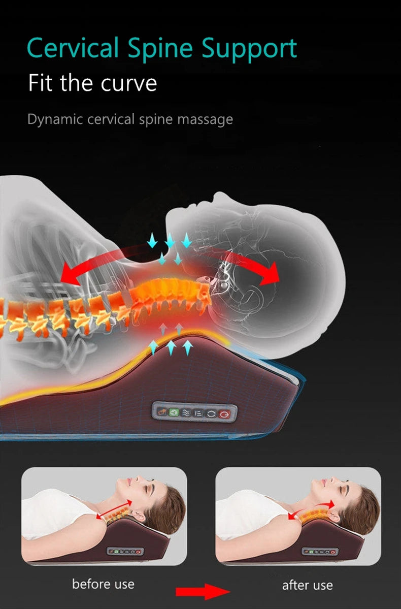 3-in-1 Portable Massage Pillow for Neck Back and Waist