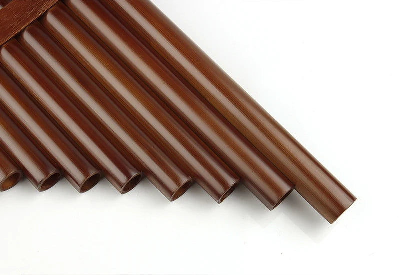 18-Pipe Bamboo Pan Flute F Key Traditional Musical Instrument