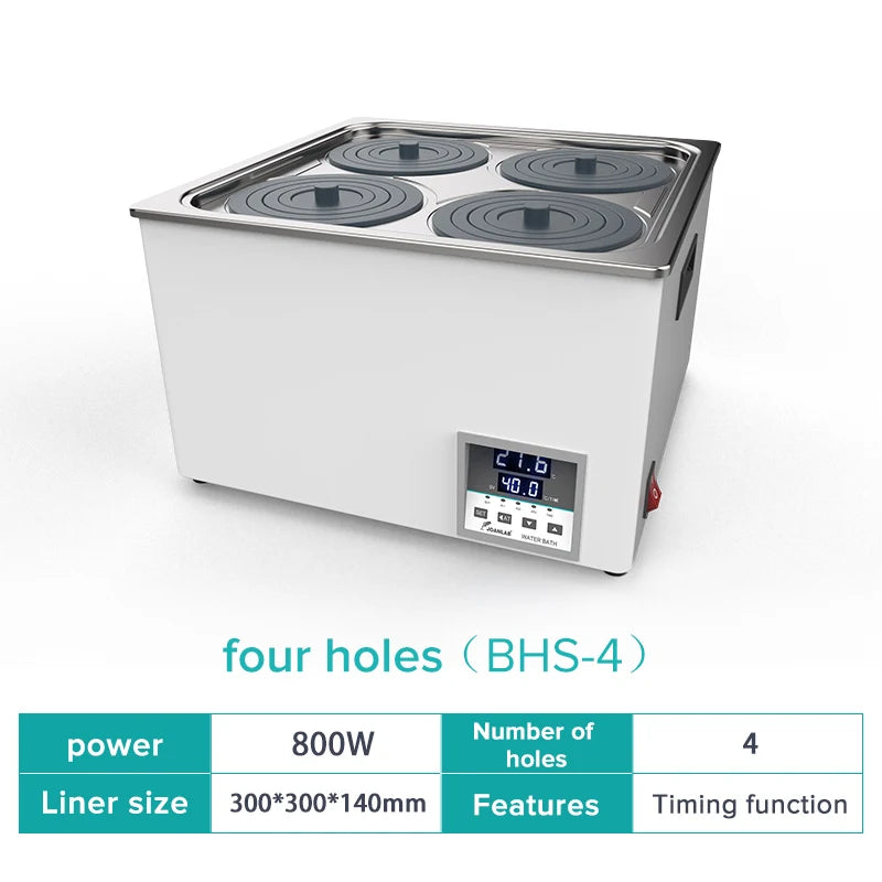 4 Holes Multi-Hole Lab Water Bath Heater Digital Display