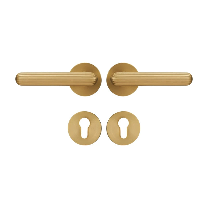 Heavy Duty Brass Door Handle Lever Interior Wood Doors