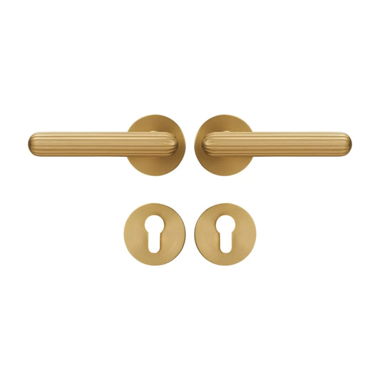 Heavy Duty Brass Door Handle Lever Interior Wood Doors