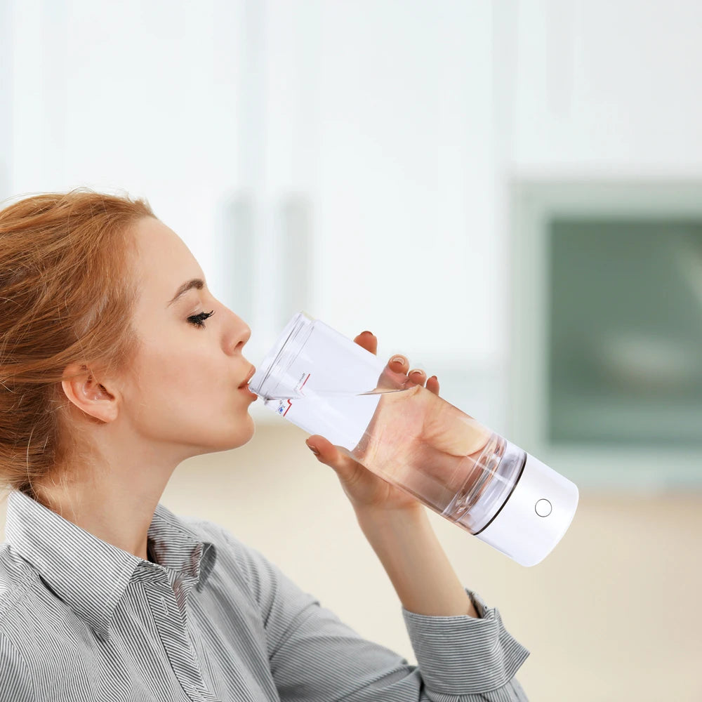 Nano Hydrogen Water Generator Bottle Rechargeable White