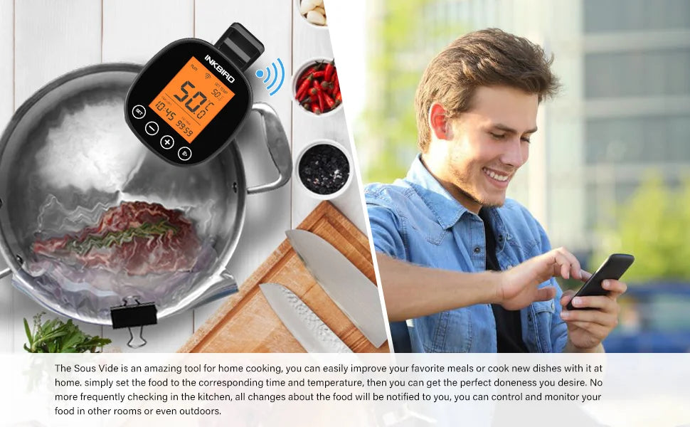 1000W Smart Sous Vide Cooker with Wi-Fi Control