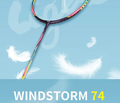 Carbon Fibre Badminton Racket Pre-Strung Lightweight Black