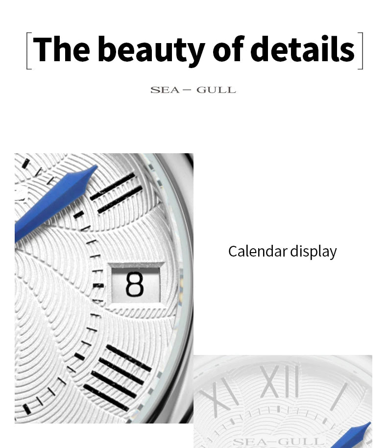 Ladies Automatic Mechanical Watch with Sapphire Crystal Glass