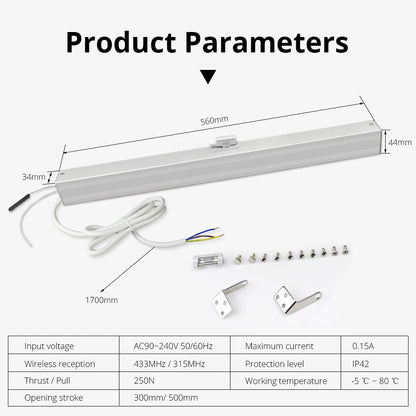 300mm Motor Alexa Google Control Smart WiFi Window Opener