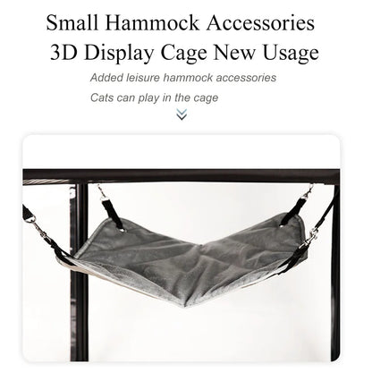 Folding Cat Display Cage for Competitions Pearl Gray