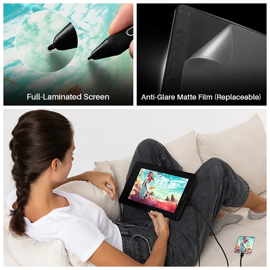 HUION Kamvas 12 11.6" Portable Graphic Drawing Tablet with Adjustable Stand
