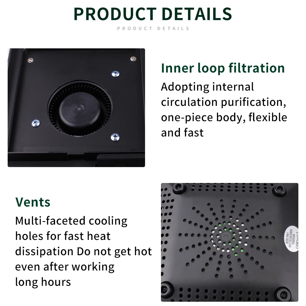 220V Solder Smoke Absorber with LED Light Carbon Filter