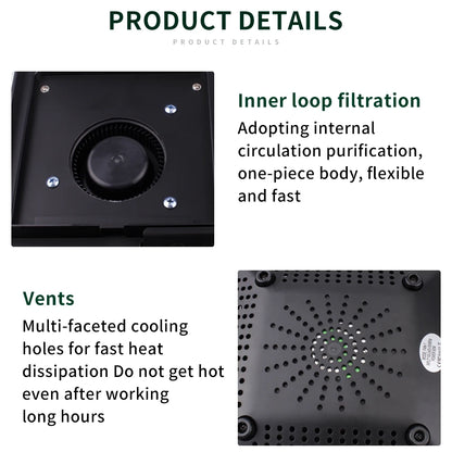 220V Solder Smoke Absorber with LED Light Carbon Filter