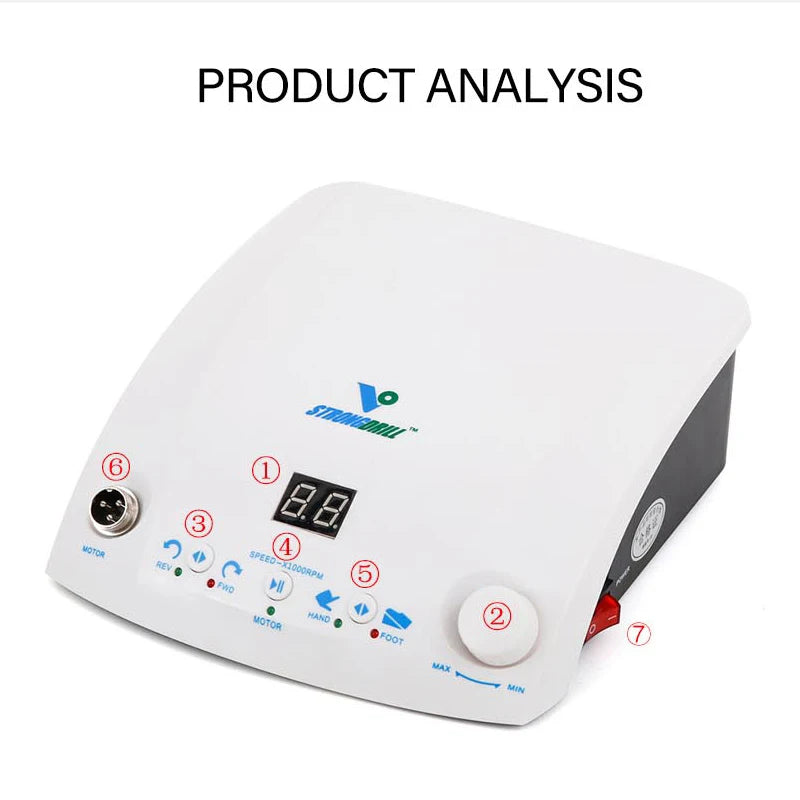 Brushless Nail Drill 50000RPM Rechargeable Electric Micromotor