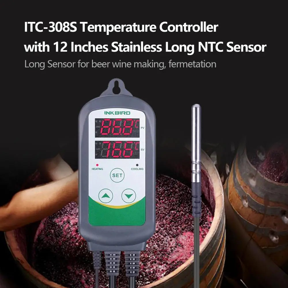 Dual Digital Temperature Humidity Controller with Heating Cooling