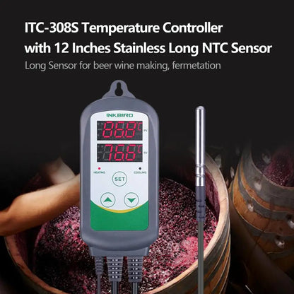 Dual Digital Temperature Humidity Controller with Heating Cooling