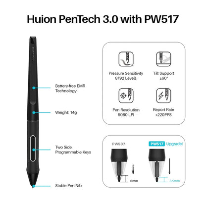 HUION Kamvas 21.5" Graphic Tablet Pen Display with Anti-Glare Screen