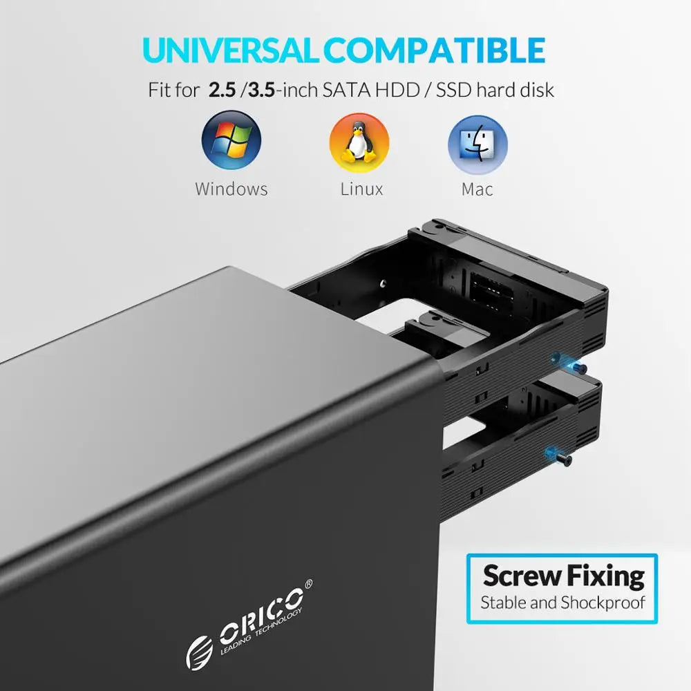 5 Bay HDD Dock USB 3.0 Dual-Chip 150W