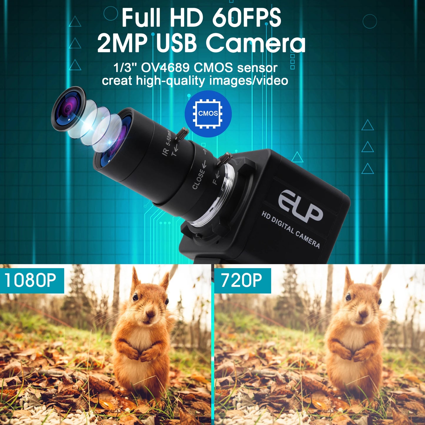 1080p High-Speed USB Camera 260fps 720p/1080p