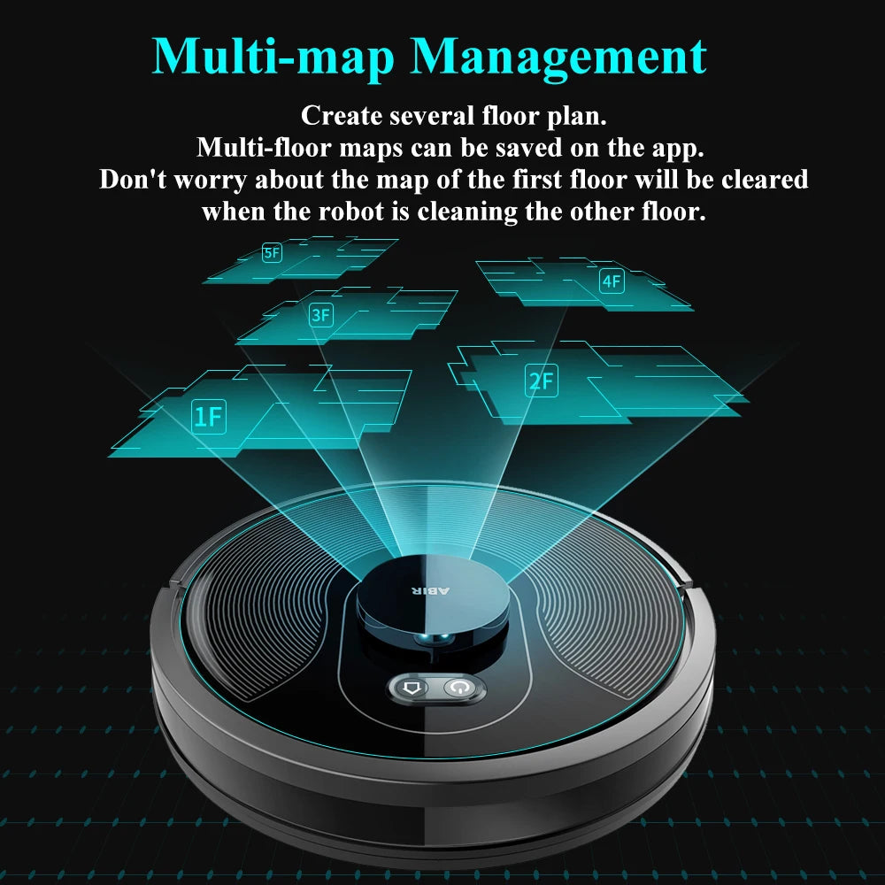 Laser Mapping Robot Vacuum with Multi-Floor Memory & UV Lamp
