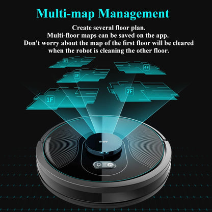 Laser Mapping Robot Vacuum with Multi-Floor Memory & UV Lamp