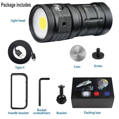 18000 Lumen LED Diving Flashlight Waterproof Tactical Torch
