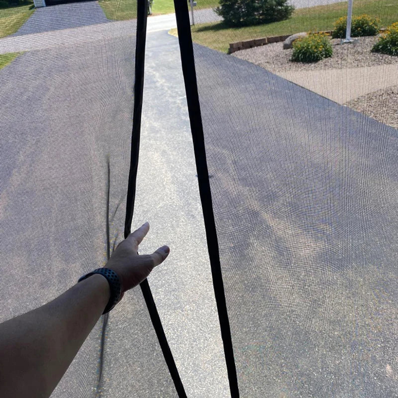 Magnetic Garage Door Insect Screen White Net Curtain