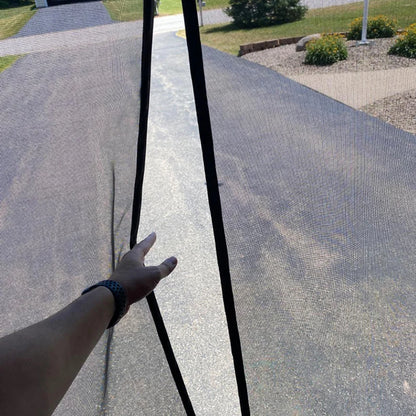 Magnetic Garage Door Insect Screen White Net Curtain