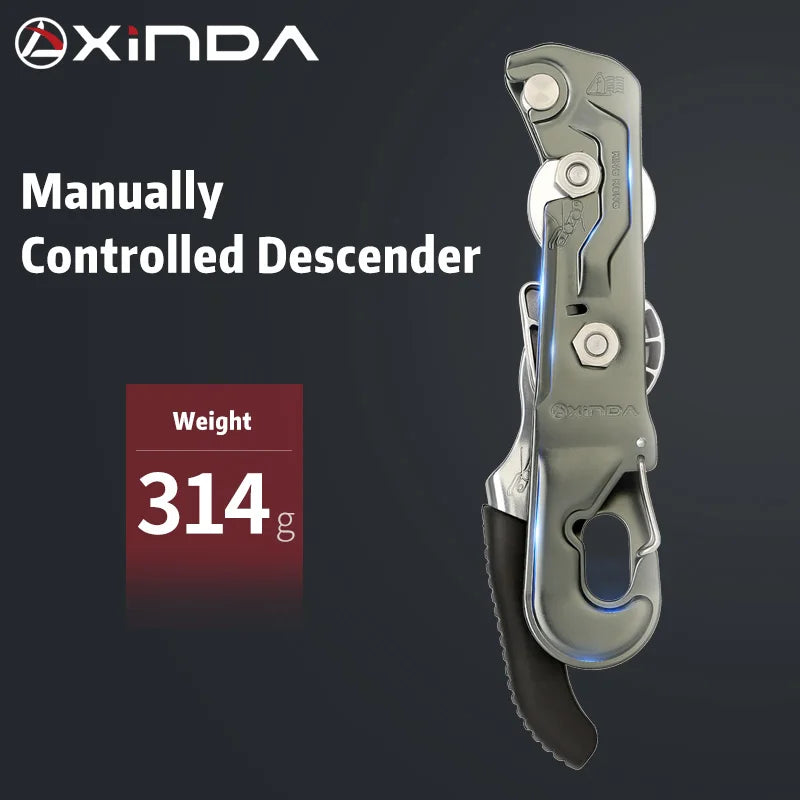 Professional Abseiling Descender with Handle Control