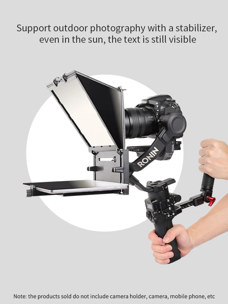 Foldable Teleprompter for 12 Inch Tablets and Phones