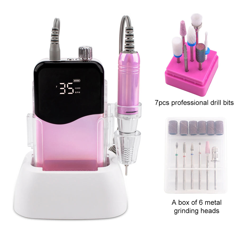 Professional 35000RPM Electric Nail File Acrylic Drill Set