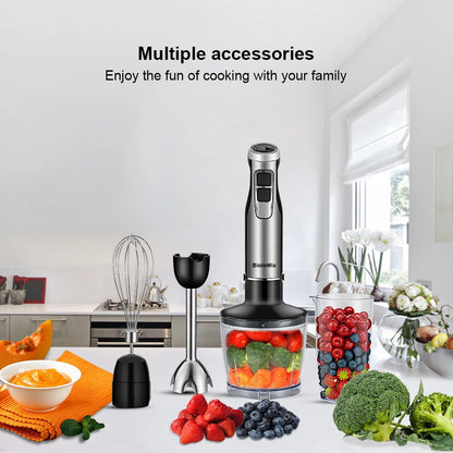 1200W 4-in-1 Immersion Hand Blender with Chopper