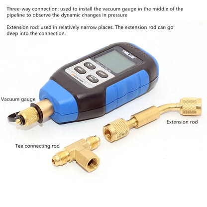 Smart Digital Vacuum Meter 0–10000Pa for System Inspection