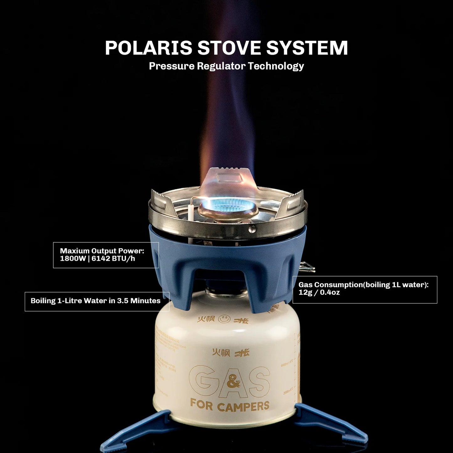 Red Portable Camping Stove Cooking System Jet Burner