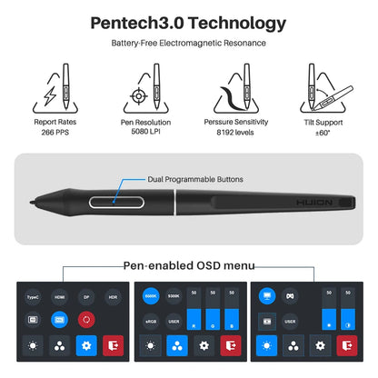 13.3 Inch 2.5K Drawing Tablet with Adjustable Stand