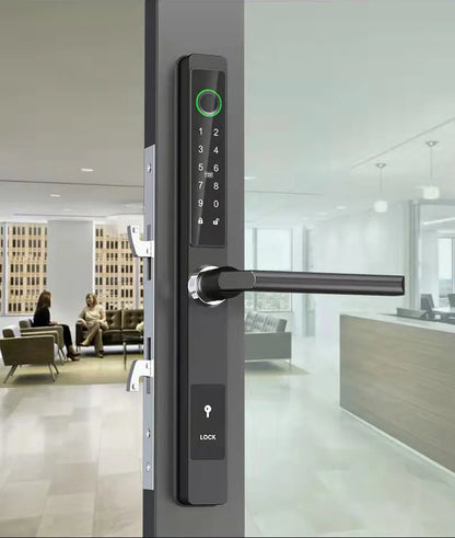 Waterproof Smart Sliding Door Lock Fingerprint Bluetooth PIN