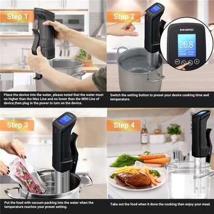 1000W Smart Sous Vide Cooker with Wi-Fi Control