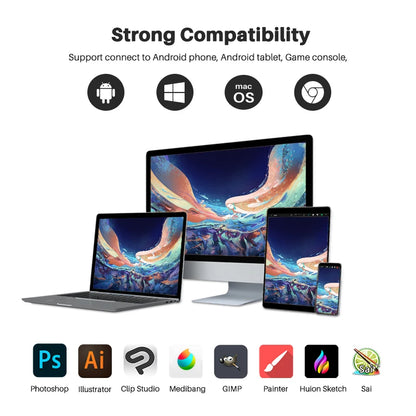 13.3 Inch 2.5K Drawing Tablet with Adjustable Stand