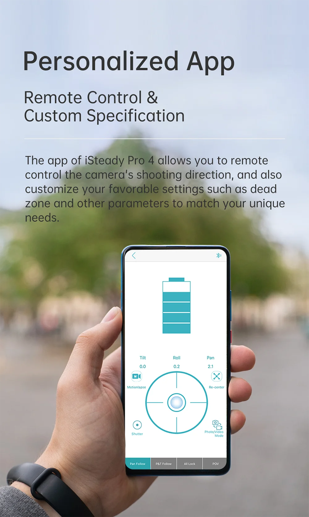 Waterproof 3-Axis Camera Gimbal for Smooth Action Video Shooting