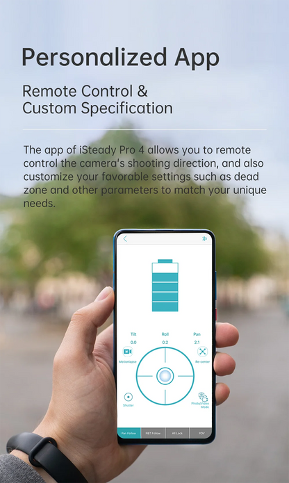 Waterproof 3-Axis Camera Gimbal for Smooth Action Video Shooting