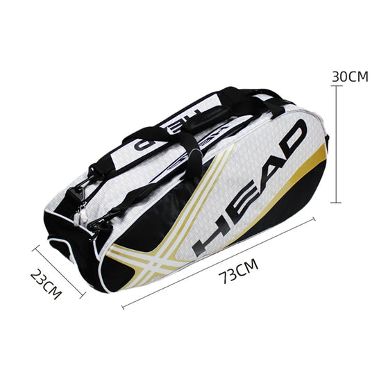 Orange Tennis Racket Backpack 6–9 Rackets Gym Bag