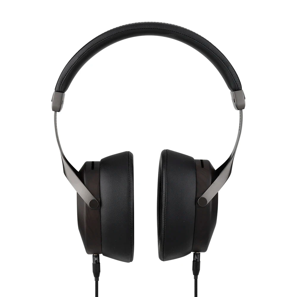 Portable Black Wood Over-Ear Hi-Fi Headphones