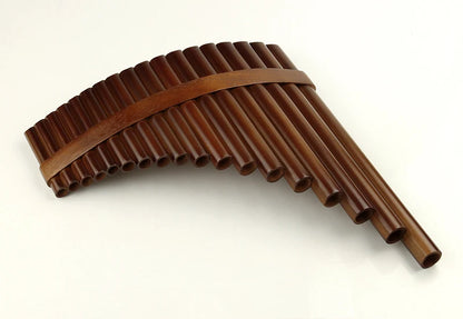 18-Pipe Bamboo Pan Flute F Key Traditional Musical Instrument