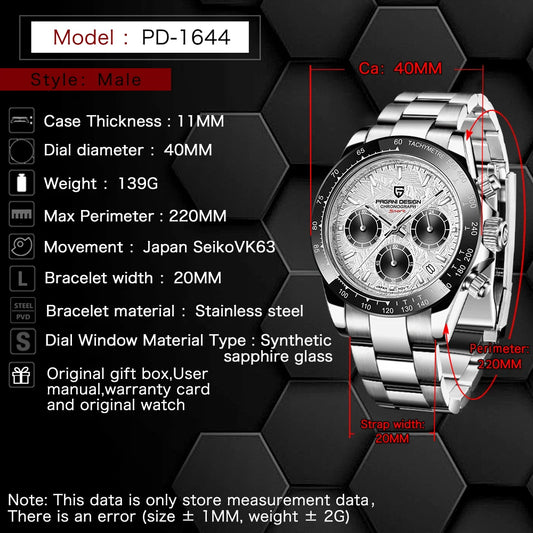 Men’s Watch Steel Gold White Dial