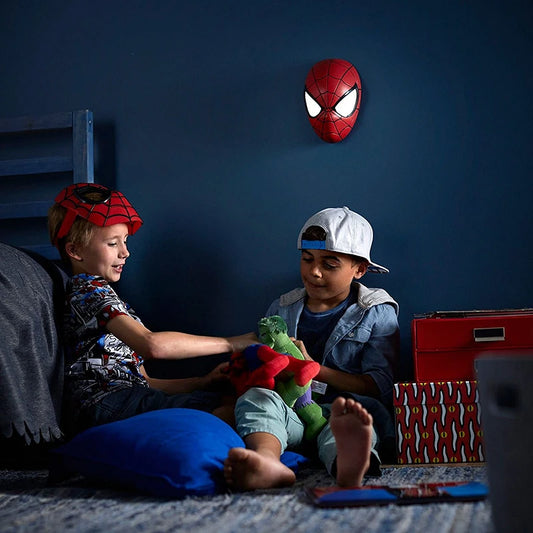 3D Spider Man LED Wall Light with Face Sticker
