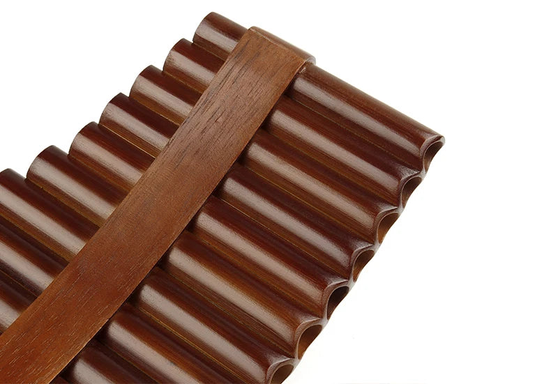 18-Pipe Bamboo Pan Flute F Key Traditional Musical Instrument