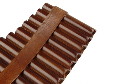 18-Pipe Bamboo Pan Flute F Key Traditional Musical Instrument