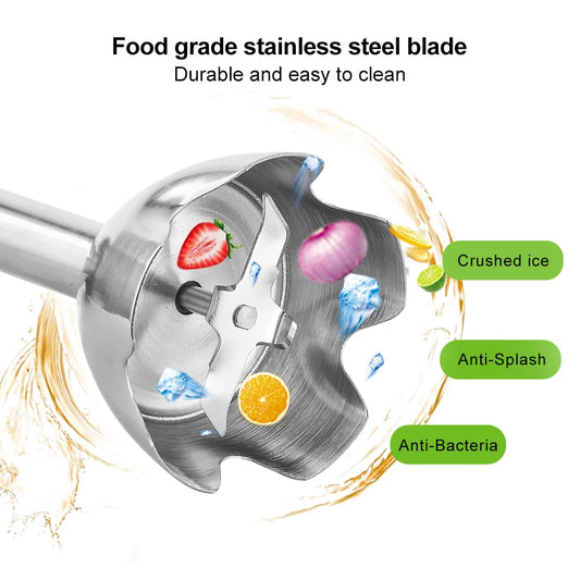 1200W 4-in-1 Immersion Hand Blender with Chopper