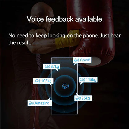 Portable Smart Punching Bag Power Meter Speed Sensor White