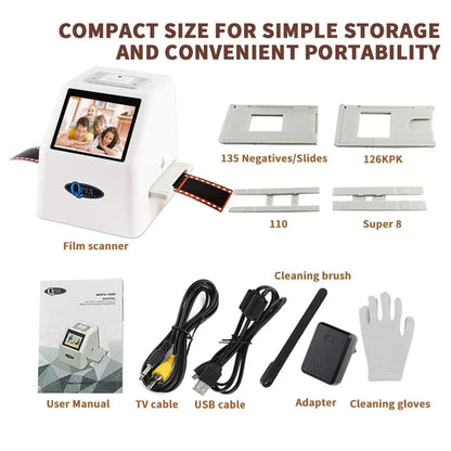 35mm Film Scanner 22MP with 16GB SD Card
